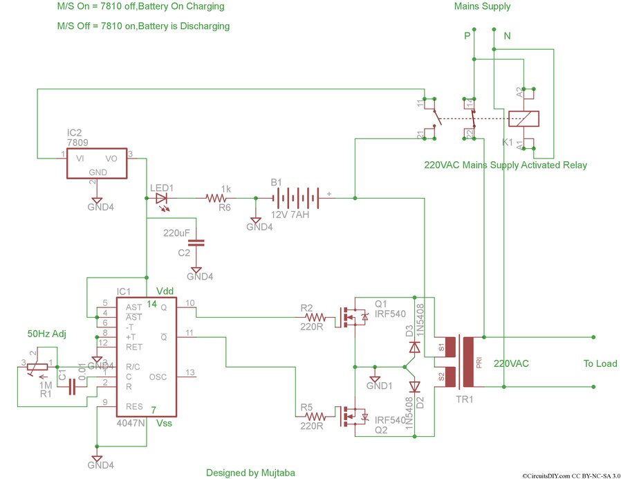 inverter circuit complete project