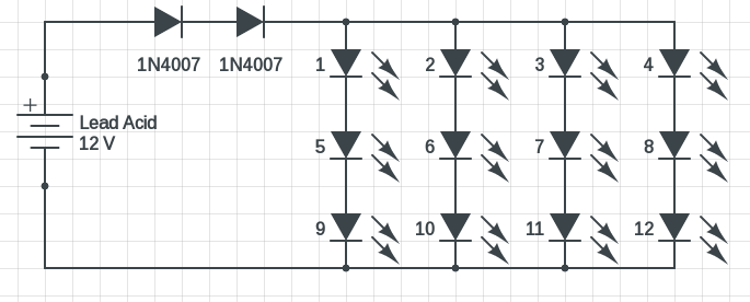 1W 5W led driver circuit with 12V input – DIY