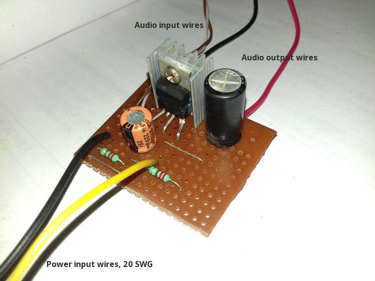 TDA2003 amplifier circuit build