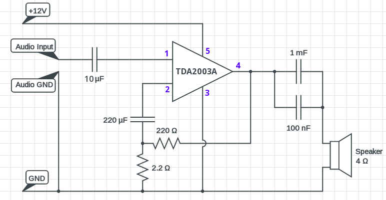 Tda2003 Amplifier Circuit Diagram 10 Watt  U2013 Circuits Diy