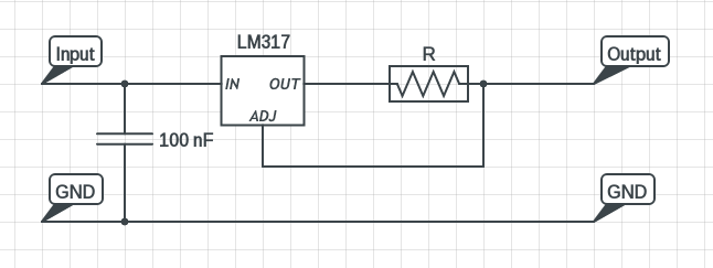 LM317 constant current source circuit diagram