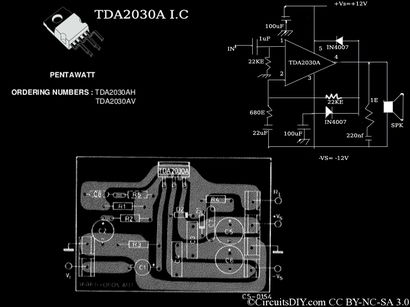 TDA2030A Amplifier Circuit used in home theaters - Circuits DIY