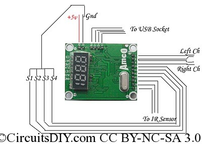 mp3 USB FM circuit diagram