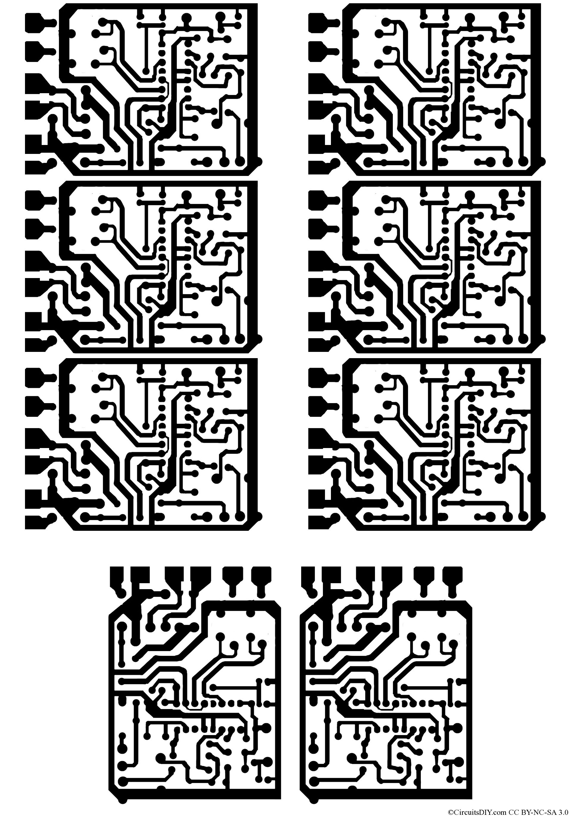 Mosfet Inverter Circuit Board - Download Pcb Layout File Below Print It In A A4 Size Paper Without Scaling To Get 8 Pcs Of The Layout - Mosfet Inverter Circuit Board