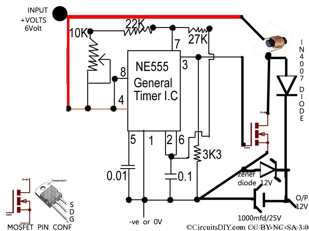 5v to 12v converter circuit diagram