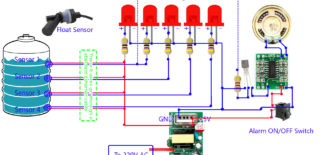 Water Level indicator circuit diagram